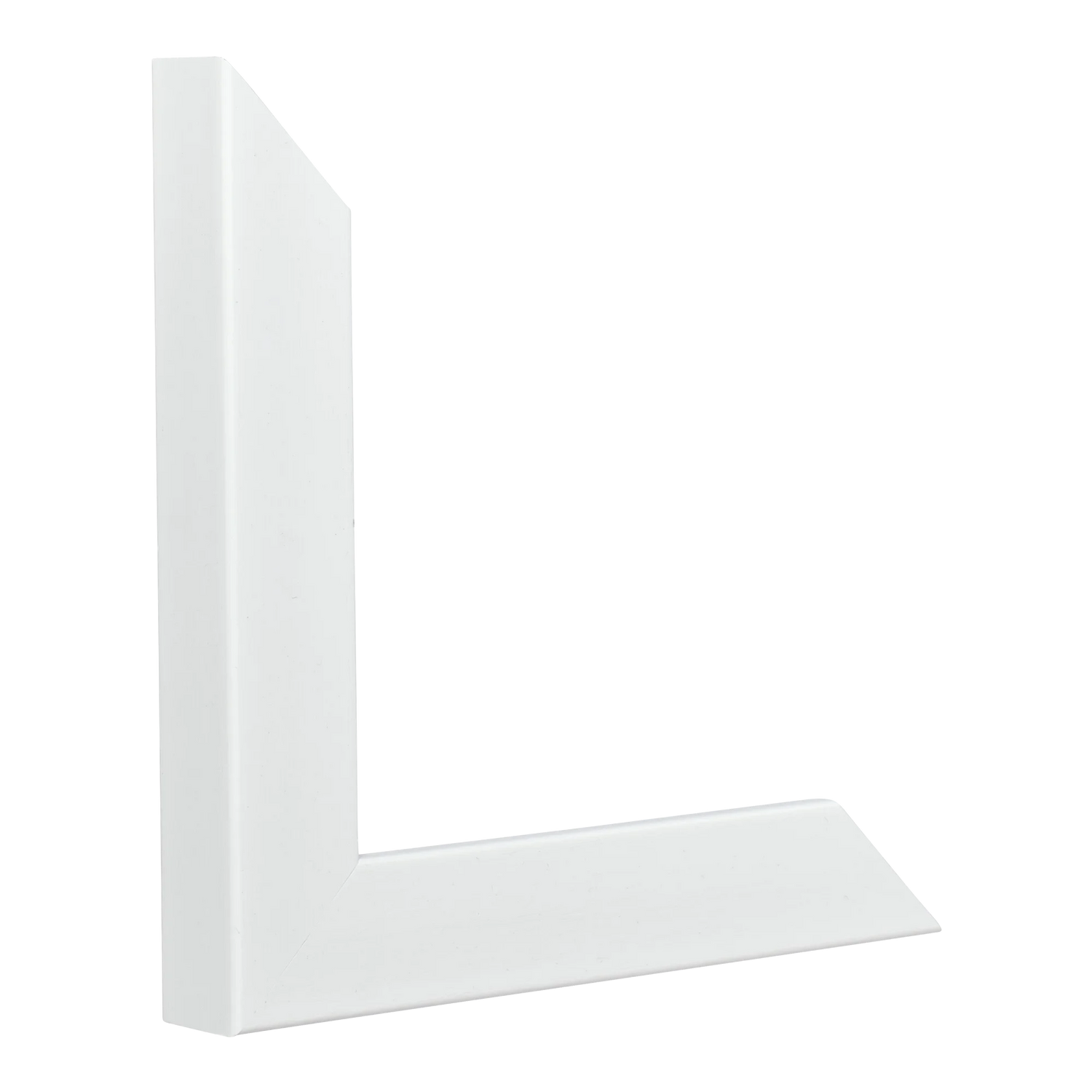 Vertical view of pure brushed white picture frame sample