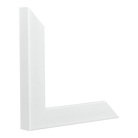 Vertical view of pure brushed white picture frame sample