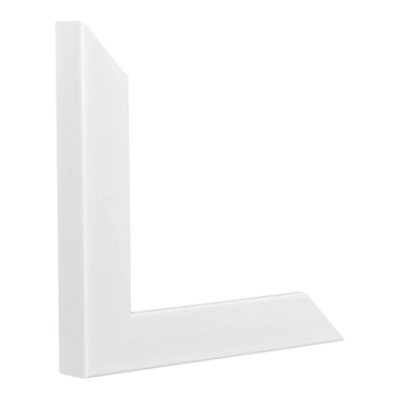 Vertical view of pure brushed white picture frame