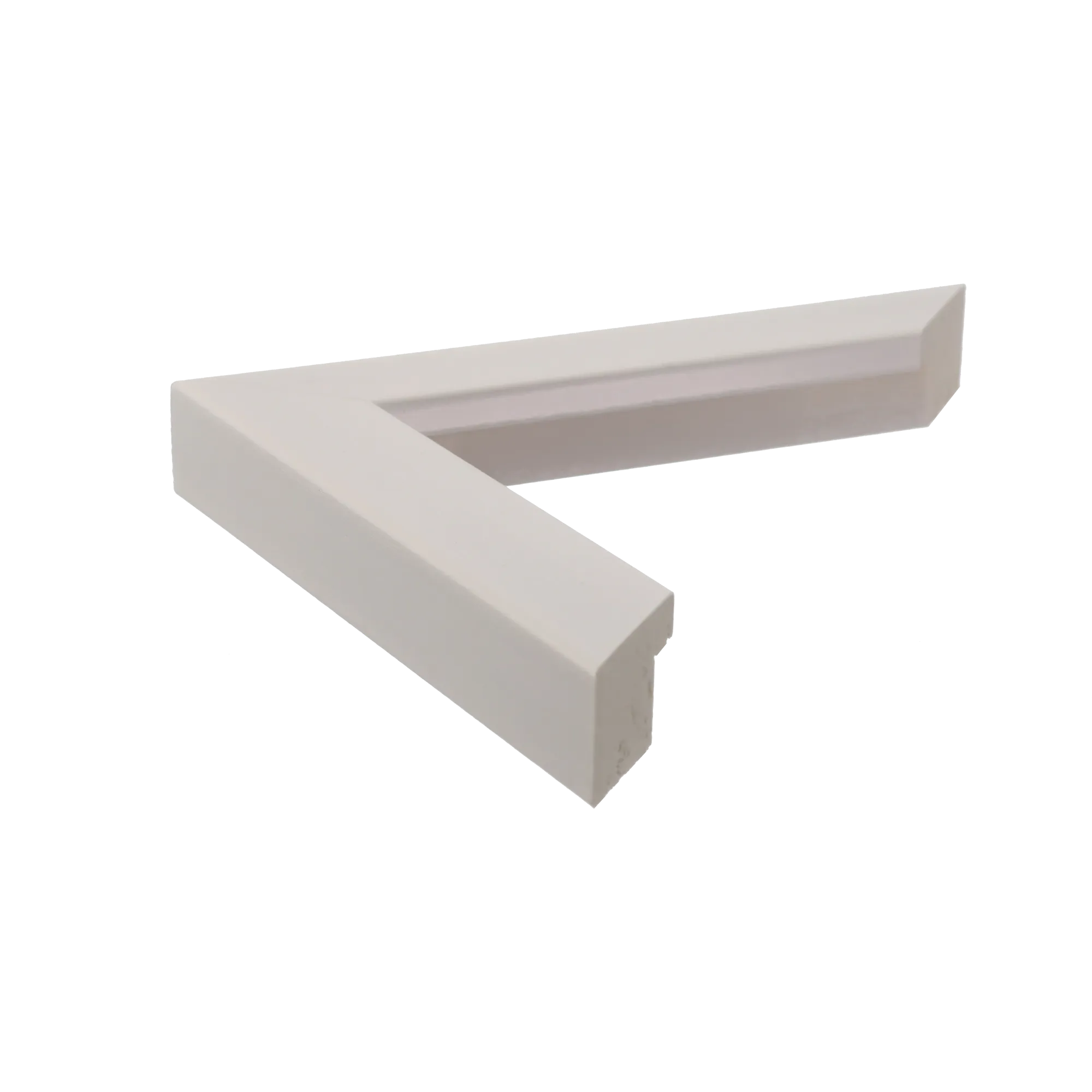 Side view of Pure picture frame in brushed white