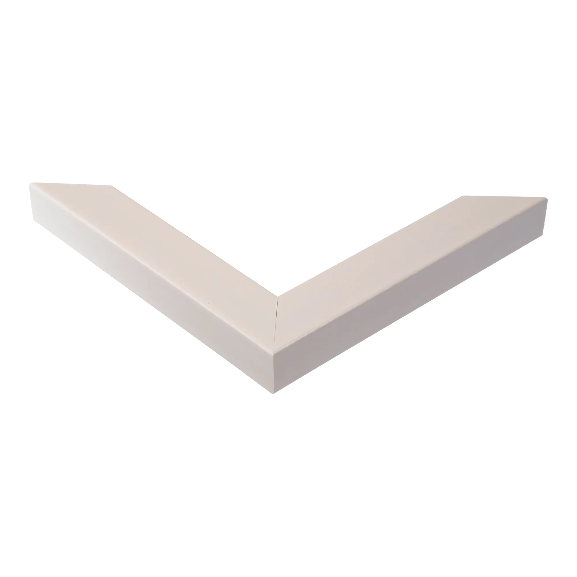 Corner view of Pure in brushed white picture frame