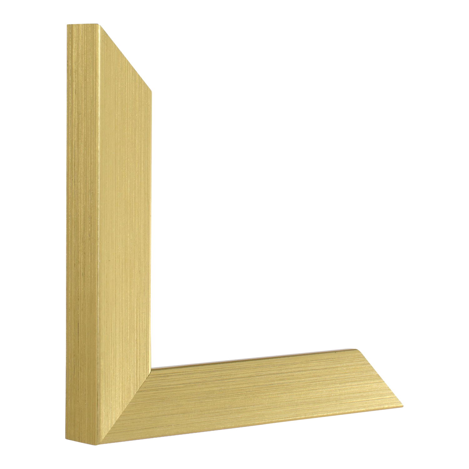 Vertical view of pure gold picture frame