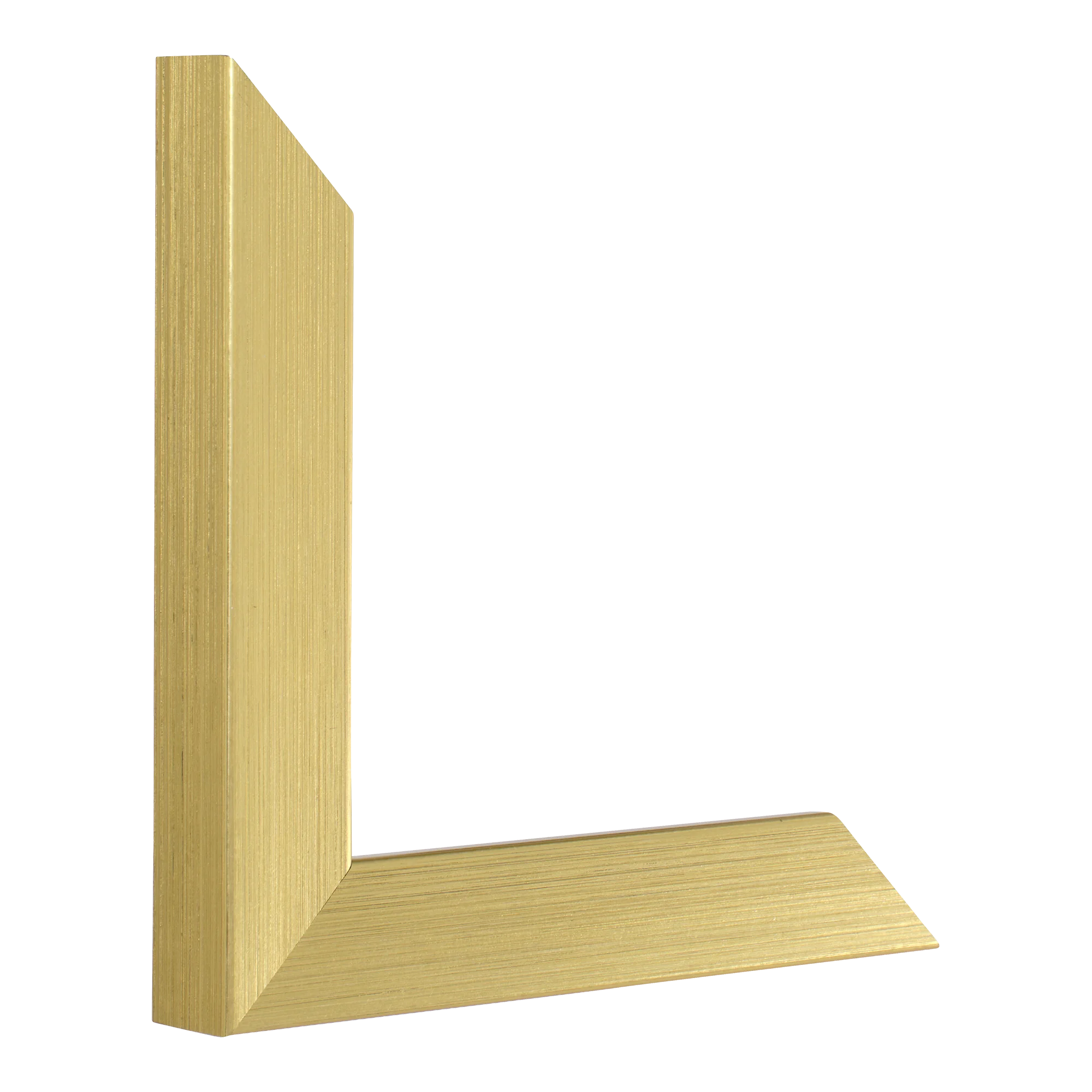 Vertical view of pure gold picture frame