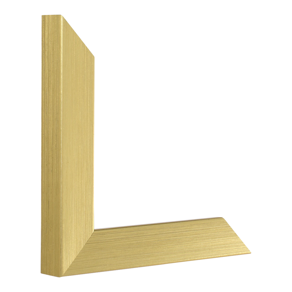Vertical view of pure gold picture frame