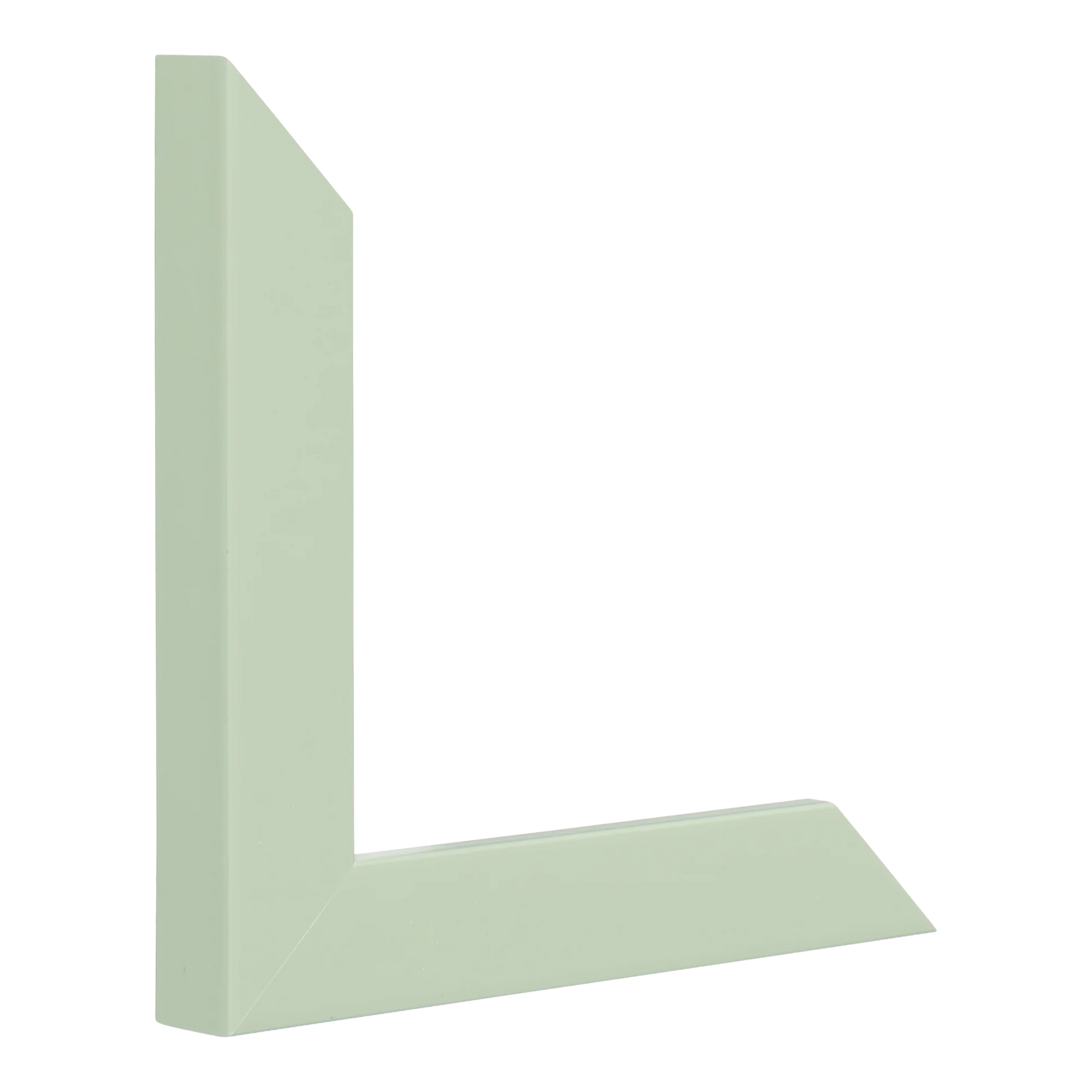 Vertical view of pure green picture frame sample