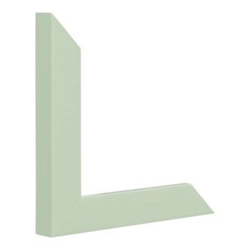 Vertical view of pure green picture frame sample