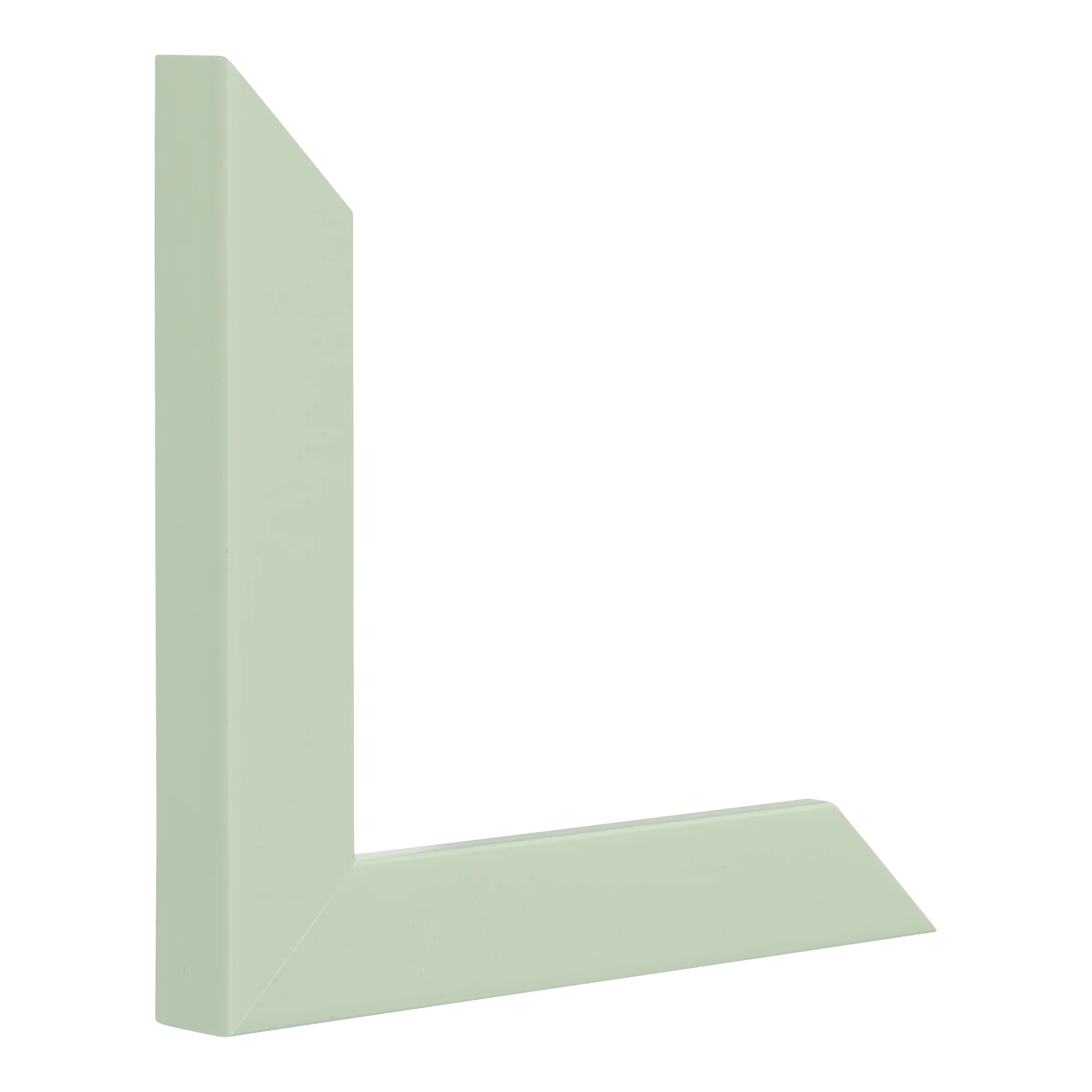 Vertical view of pure green picture frame sample