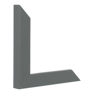 Vertical view of pure grey picture frame