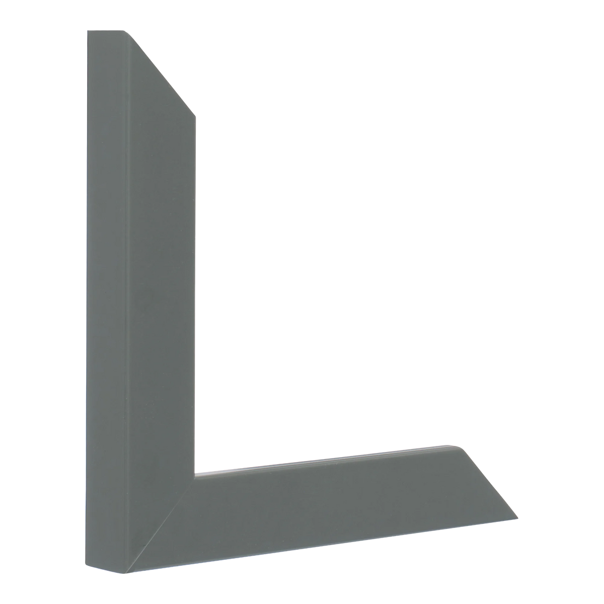 Vertical view of pure grey picture frame sample