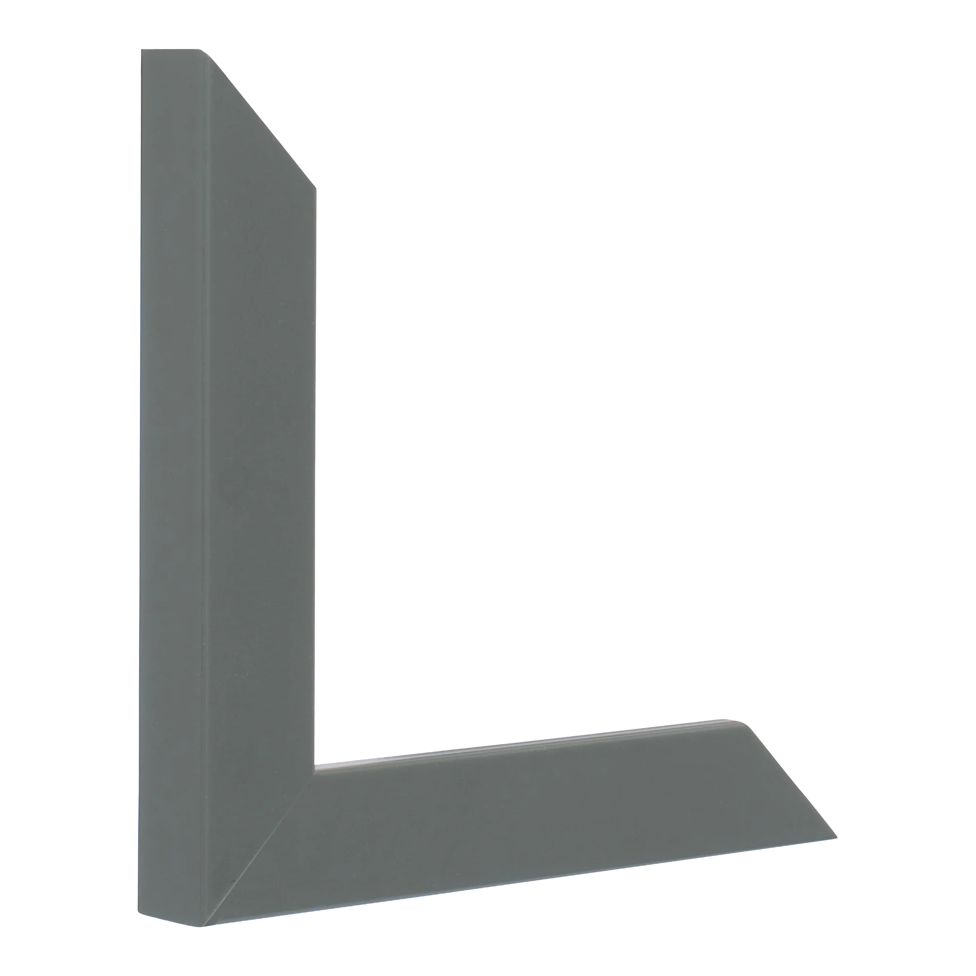 Vertical view of pure grey picture frame sample