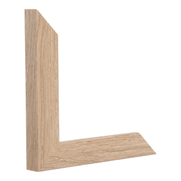Vertical view of pure oak picture frame