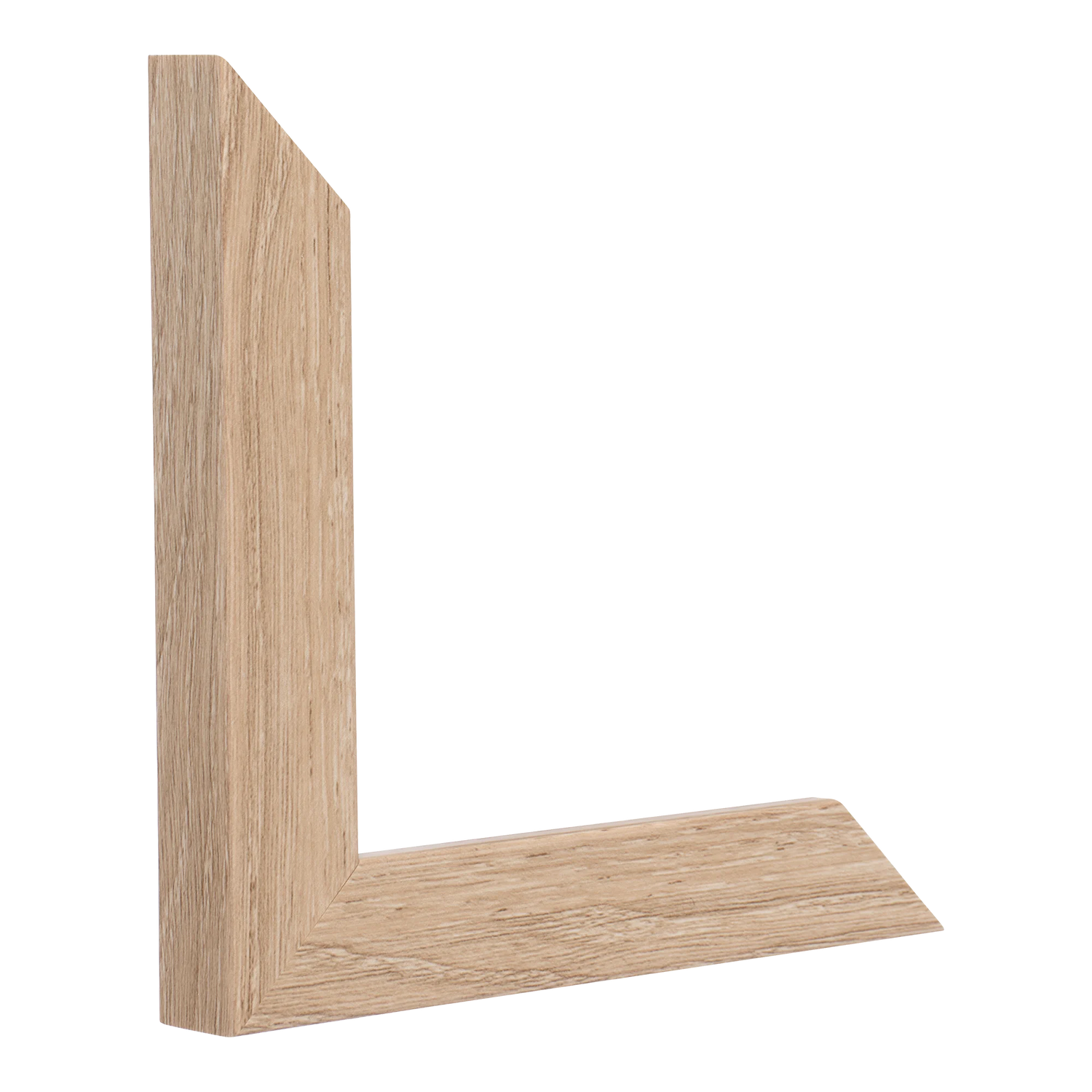 Vertical view of pure oak picture frame sample