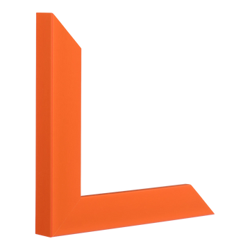 Vertical view of pure orange picture frame sample