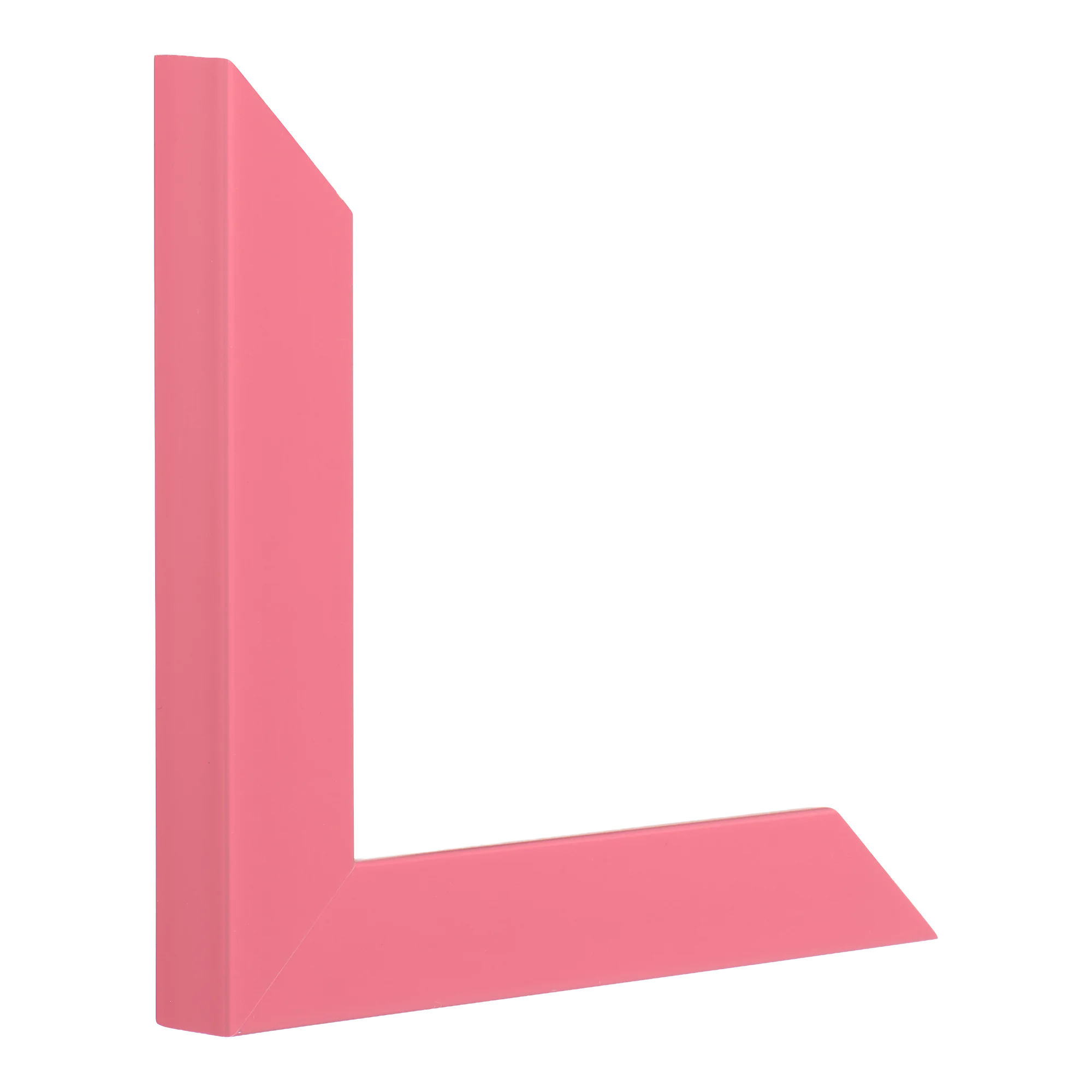 Vertical view of pure pink picture frame