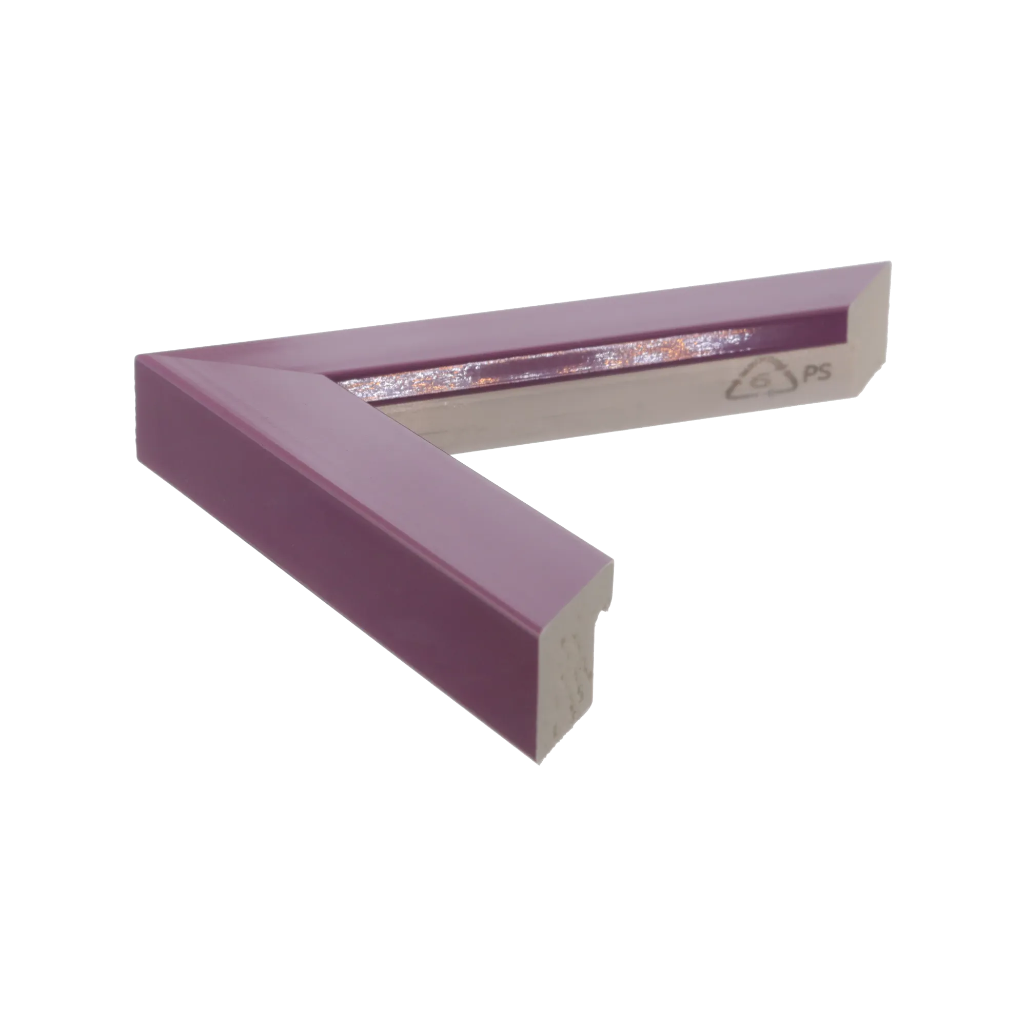 Side view of Pure picture frame in purple