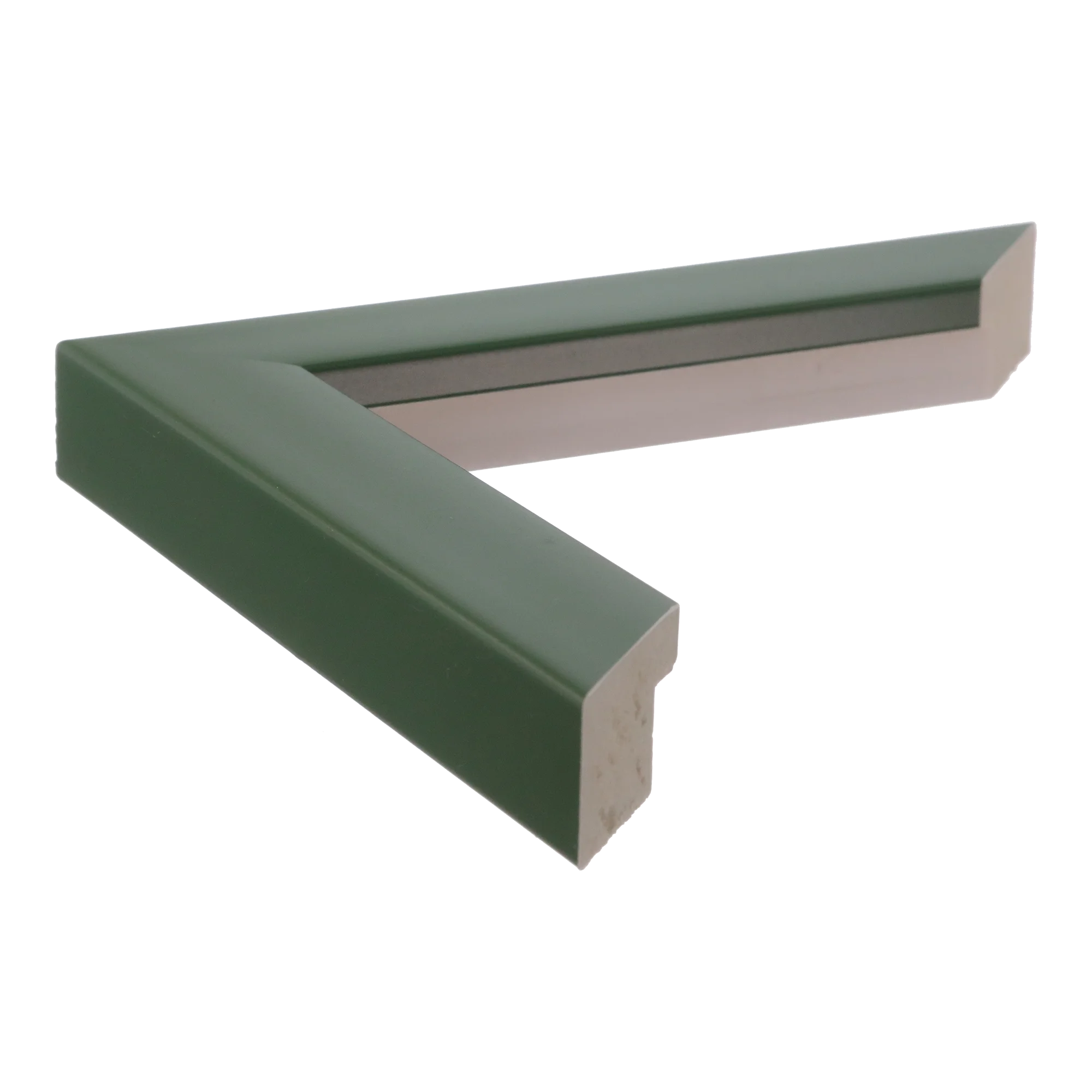 Side view of Pure picture frame in racing green