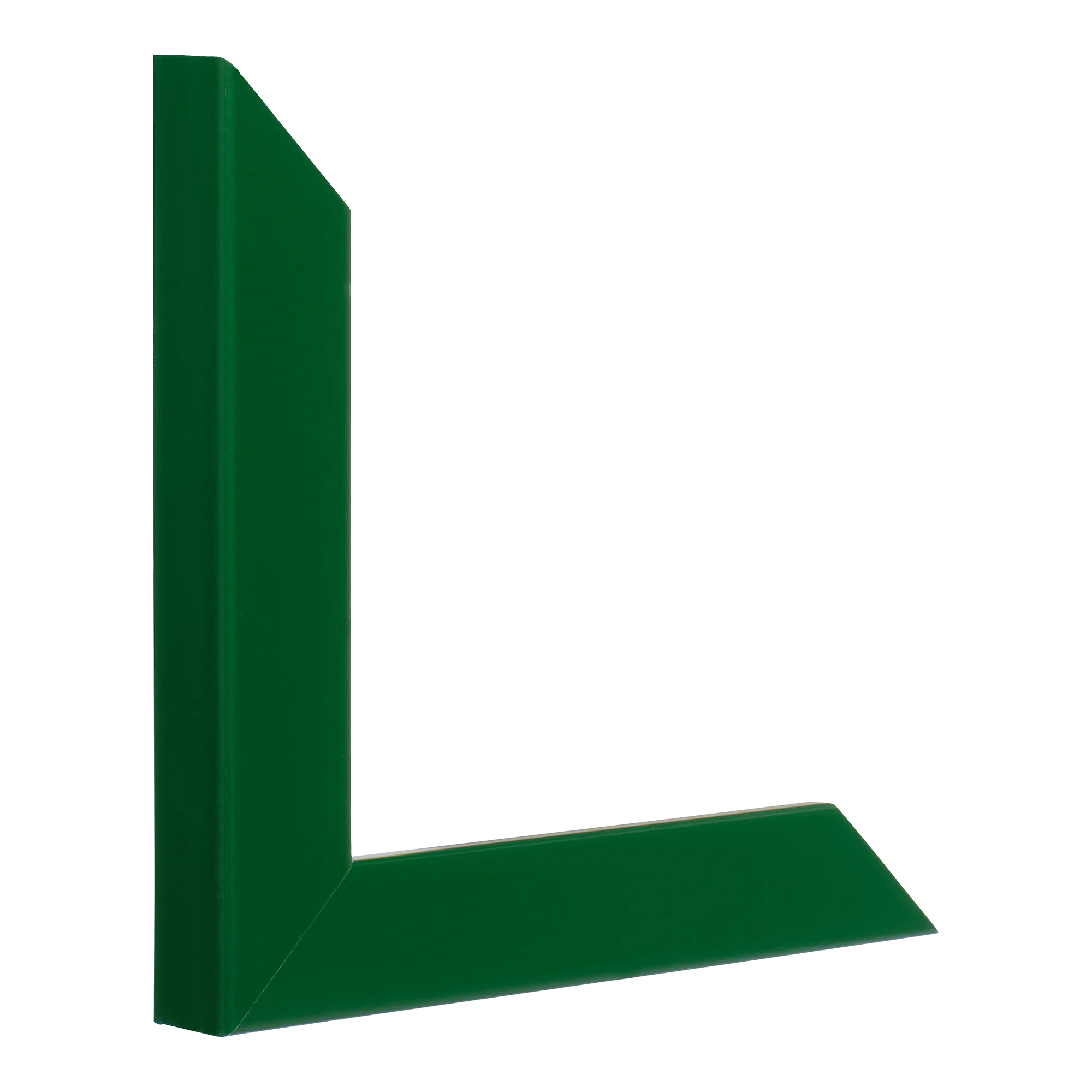 Vertical view of pure racing green picture frame