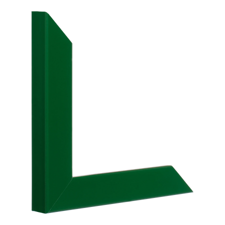 Vertical view of pure racing green picture frame
