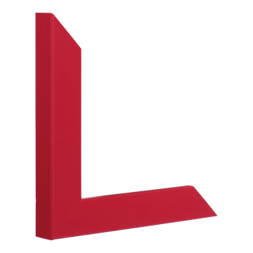 Vertical view of pure red picture frame sample