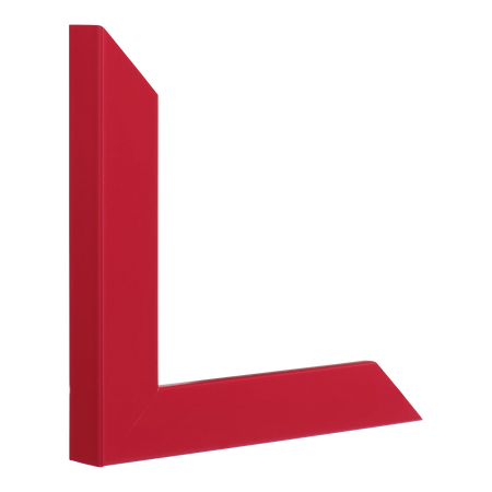Vertical view of pure red picture frame sample