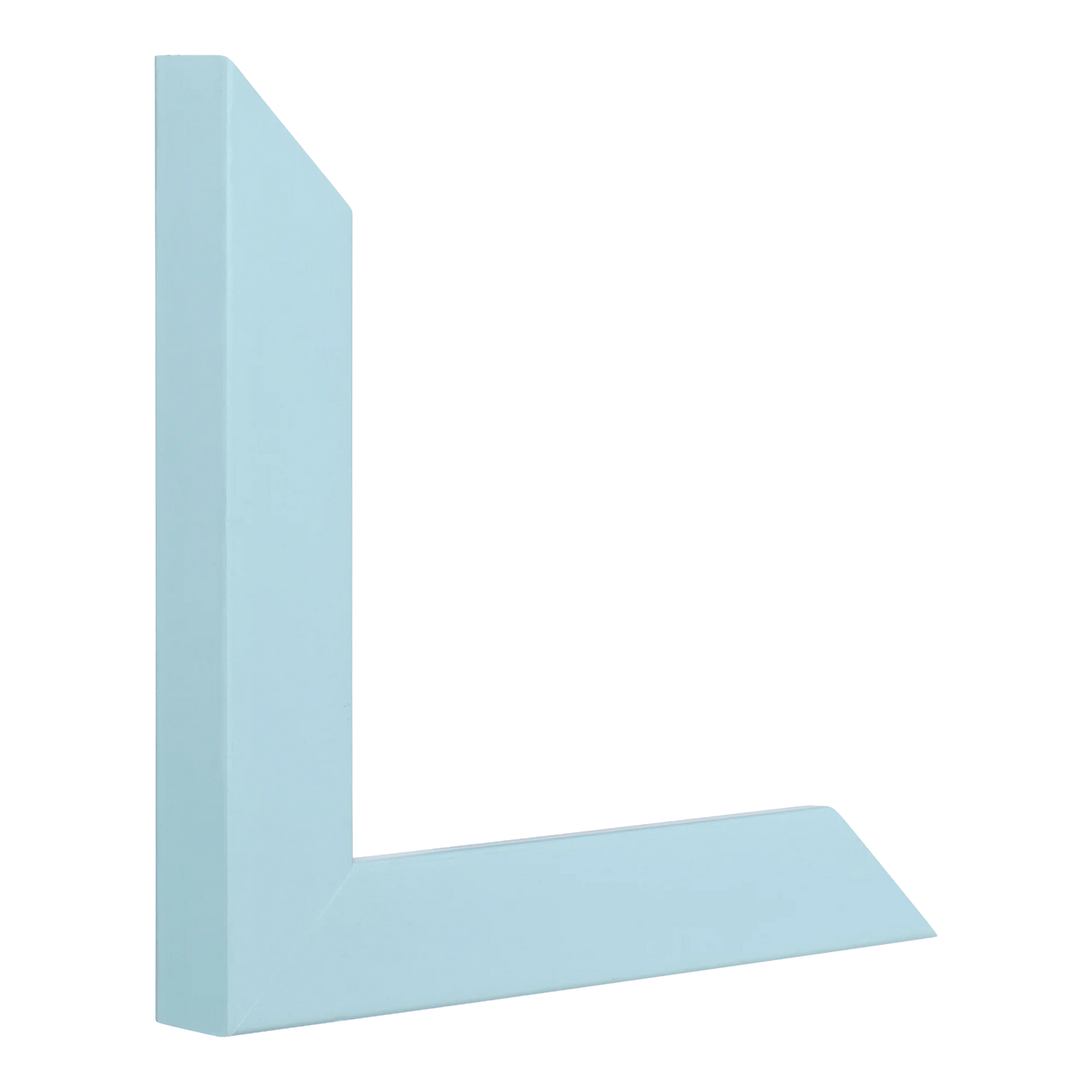 Vertical view of pure sky blue picture frame sample