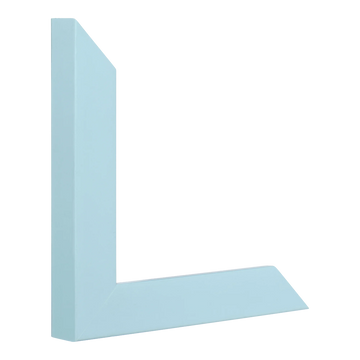 Vertical view of pure sky blue picture frame sample