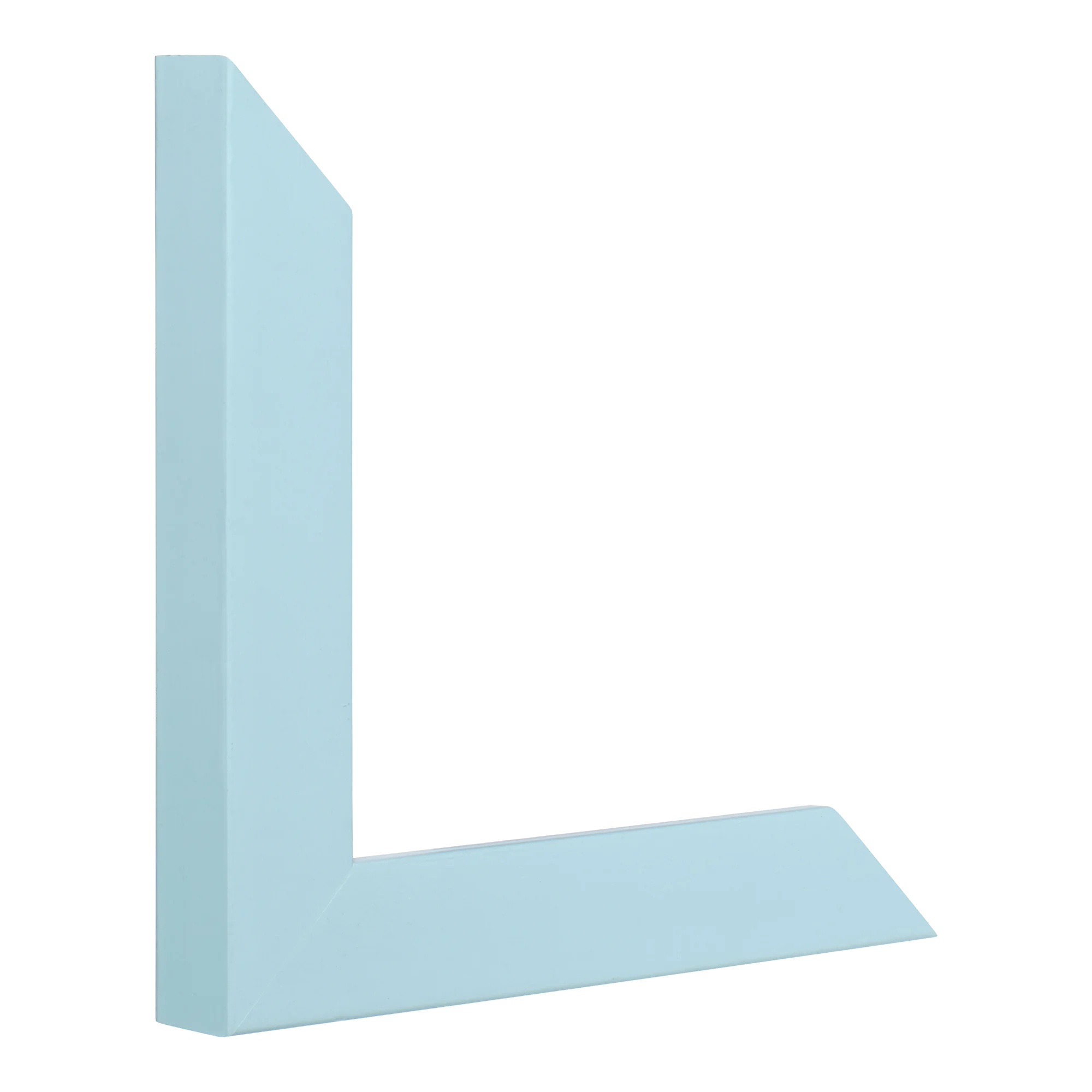 Vertical view of pure sky blue picture frame sample