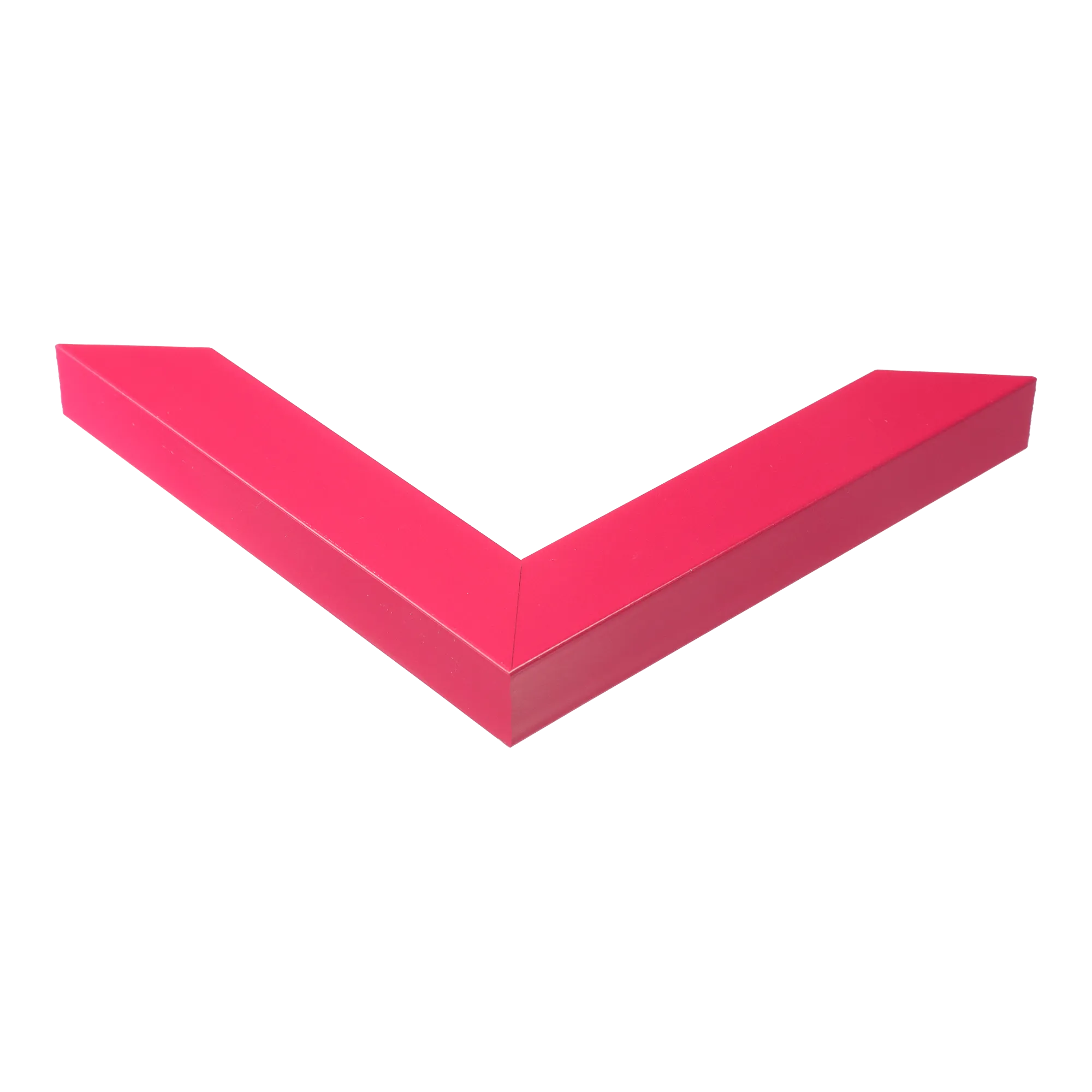 Corner view of Pure in shocking pink picture frame