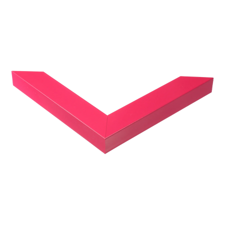 Corner view of Pure in shocking pink picture frame