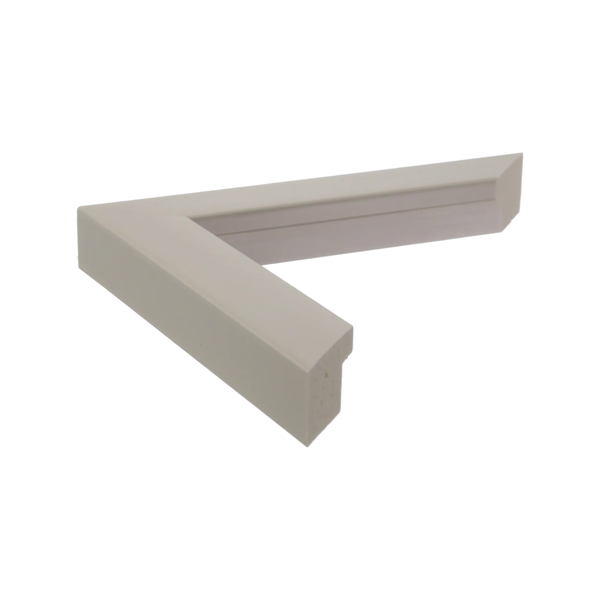Side view of Pure picture frame in soft stone