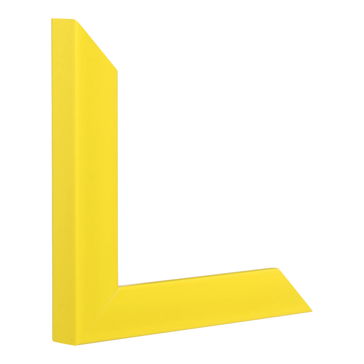 Vertical view of pure yellow picture frame sample