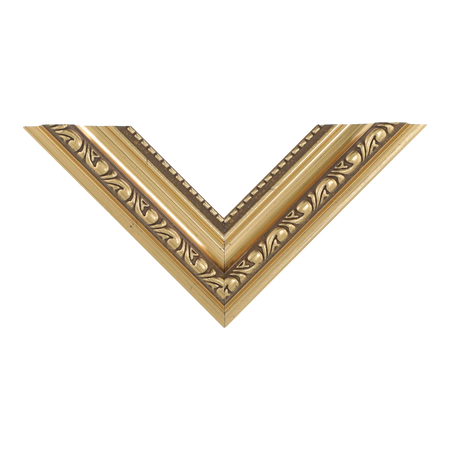 Top view of Regency picture frame in gold