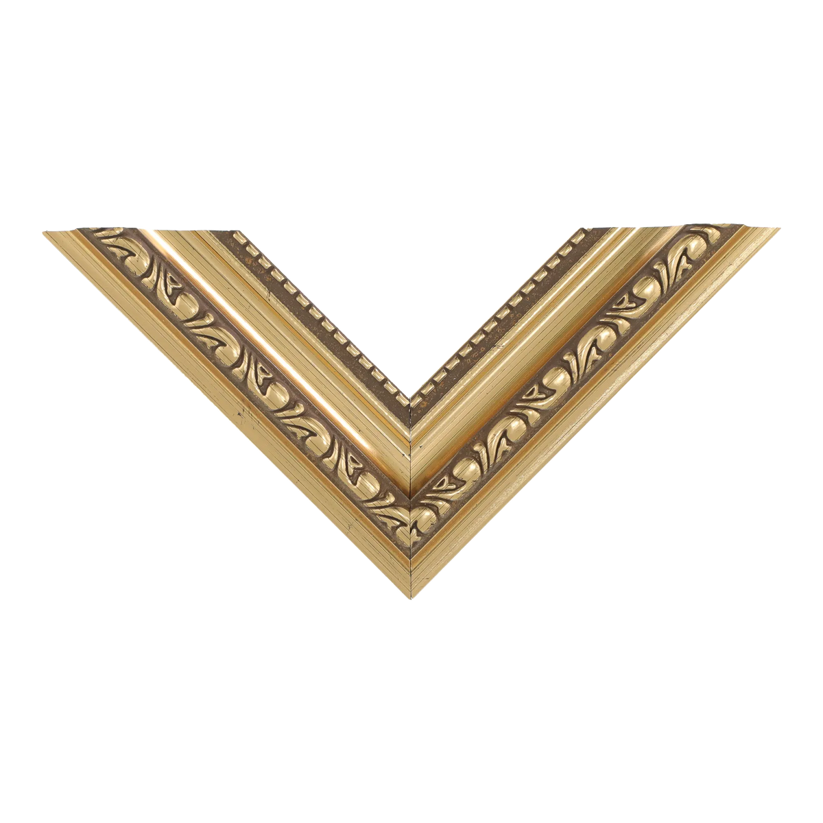 Top view of Regency picture frame in gold