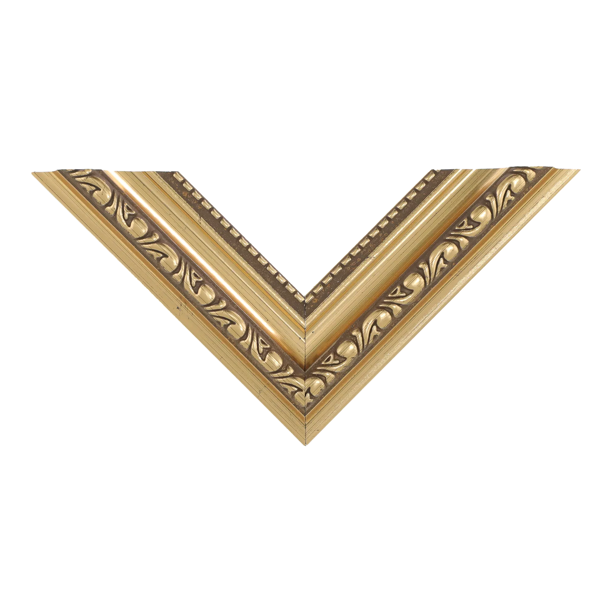 Top view of Regency picture frame in gold