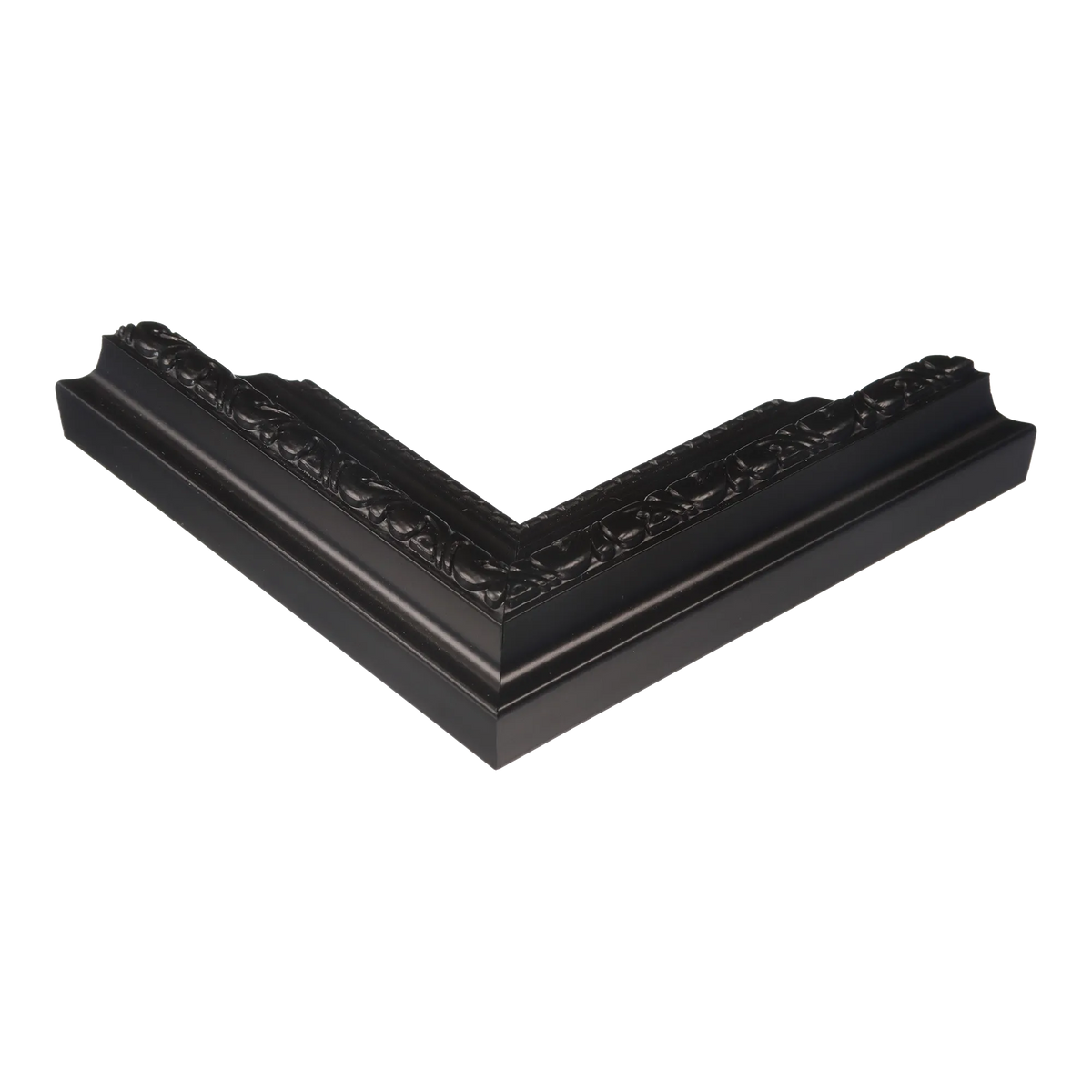 Corner view of Regency in matt black picture frame