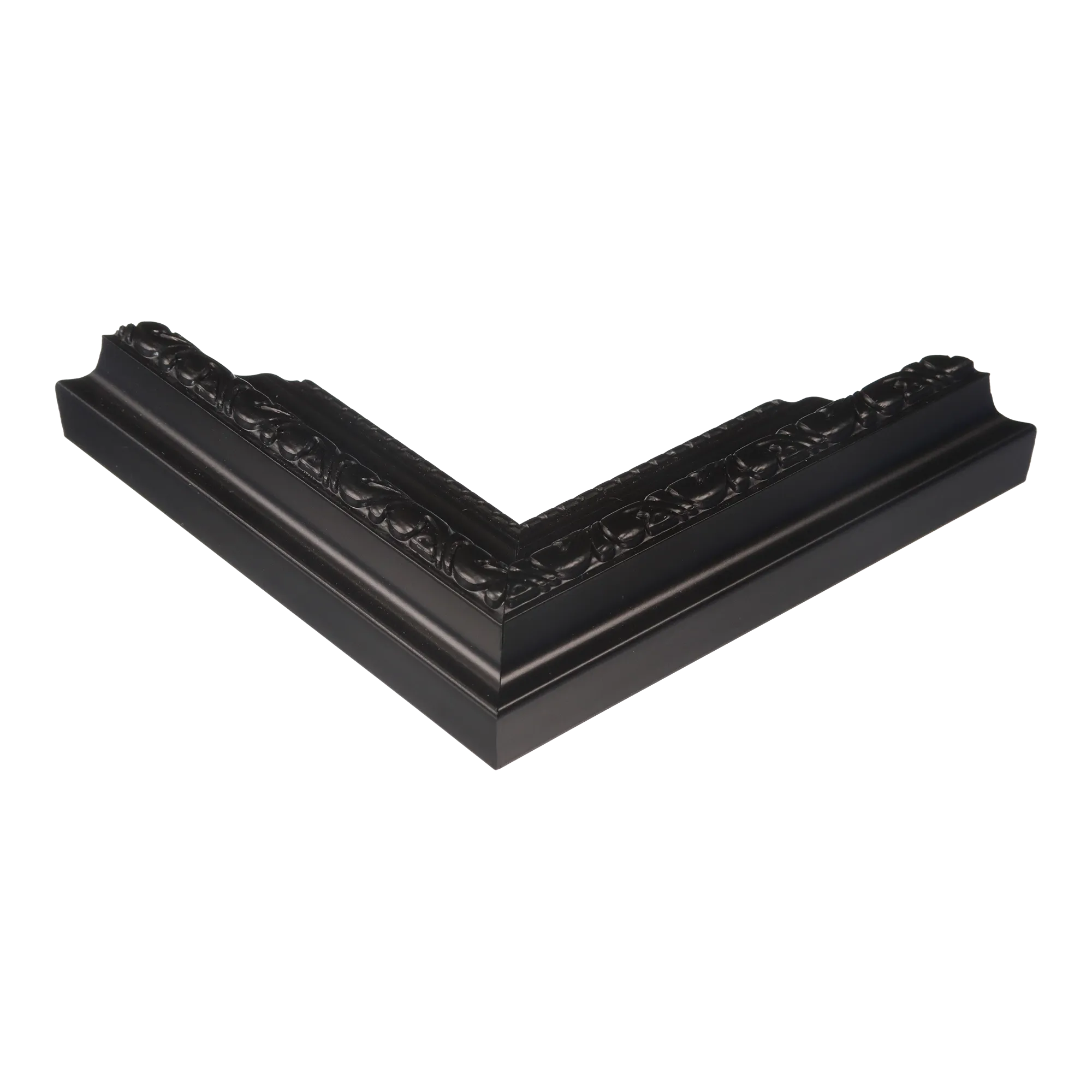 Corner view of Regency in matt black picture frame