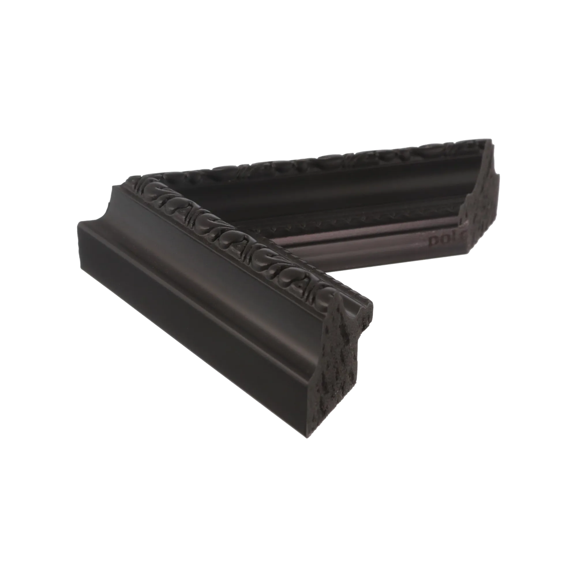 Side view of Regency picture frame in matt black