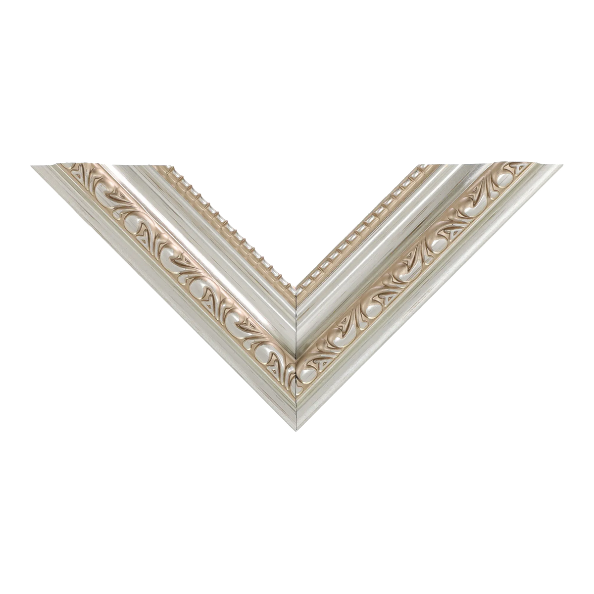 Top view of Regency picture frame in silver