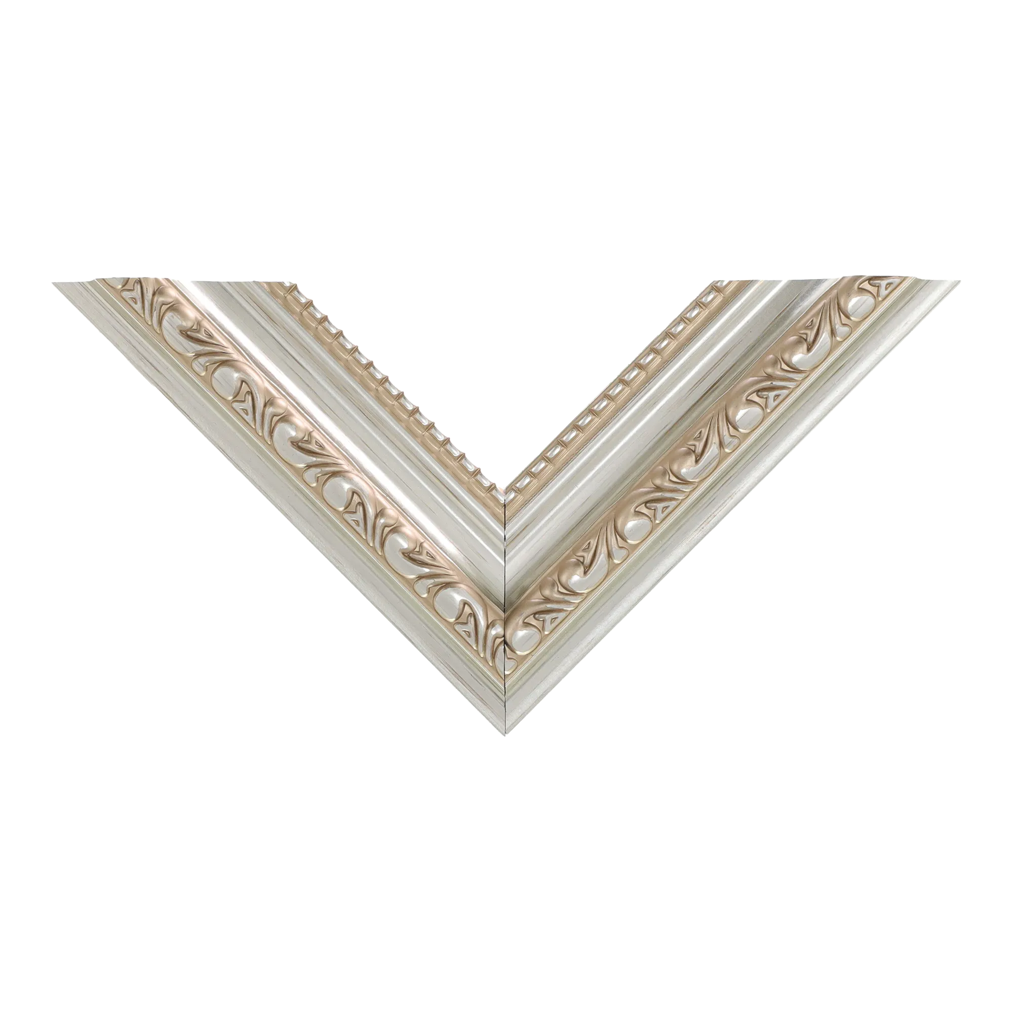 Top view of Regency picture frame in silver
