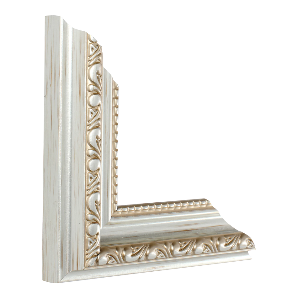 Vertical view of regency silver picture frame