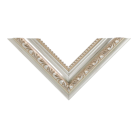 Top view of Regency picture frame in silver
