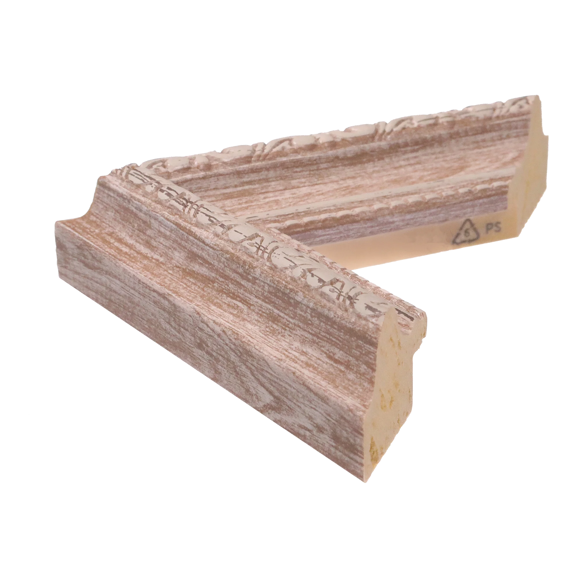 Side view of Regency picture frame in walnut