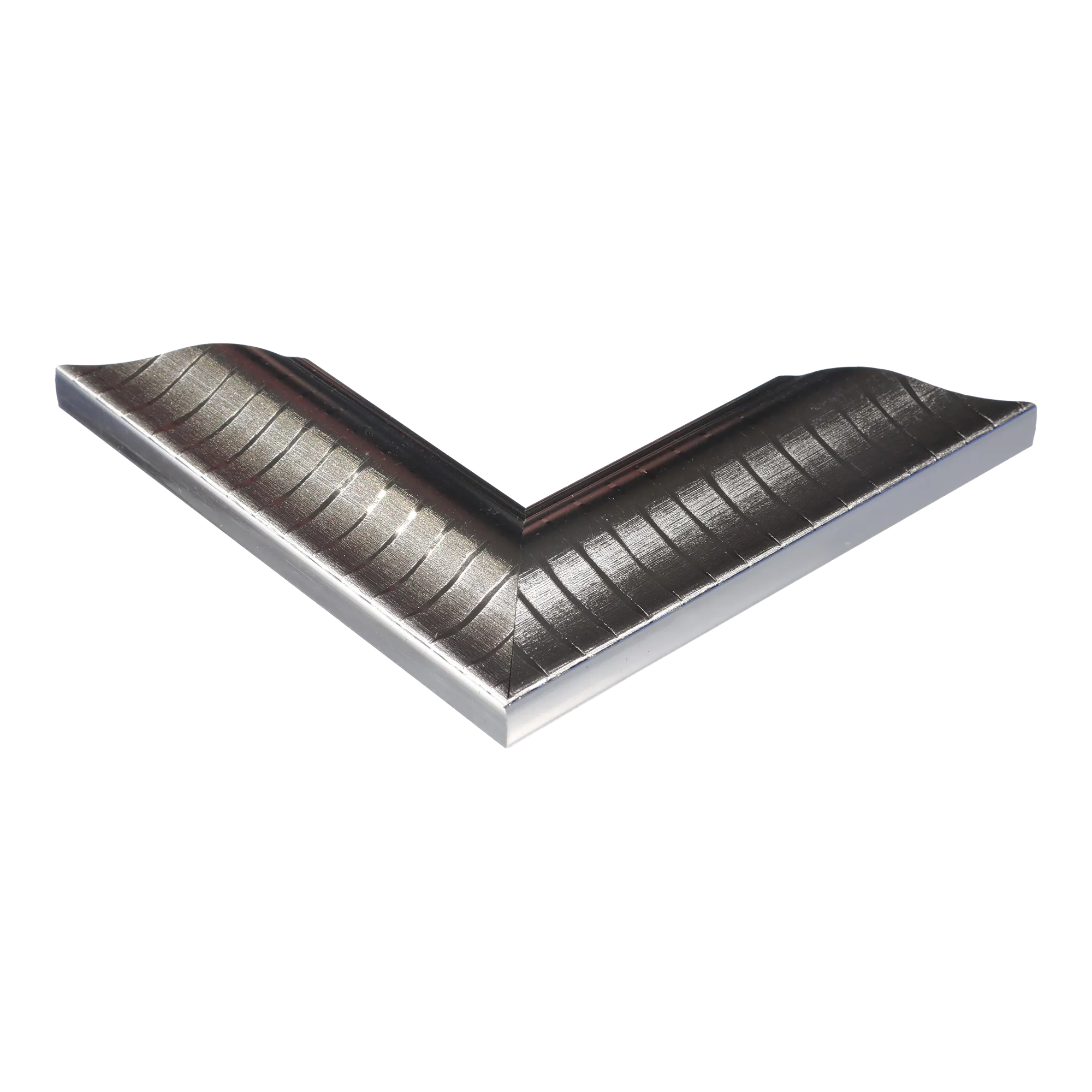Corner view of Ripple in silver picture frame