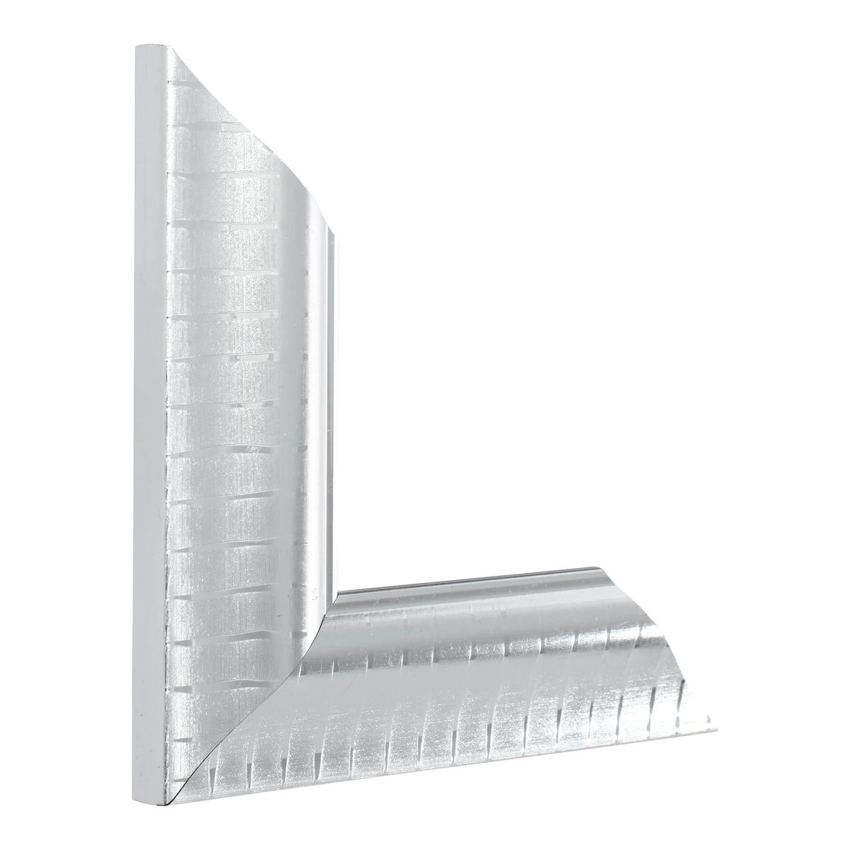 Vertical view of ripple silver picture frame sample