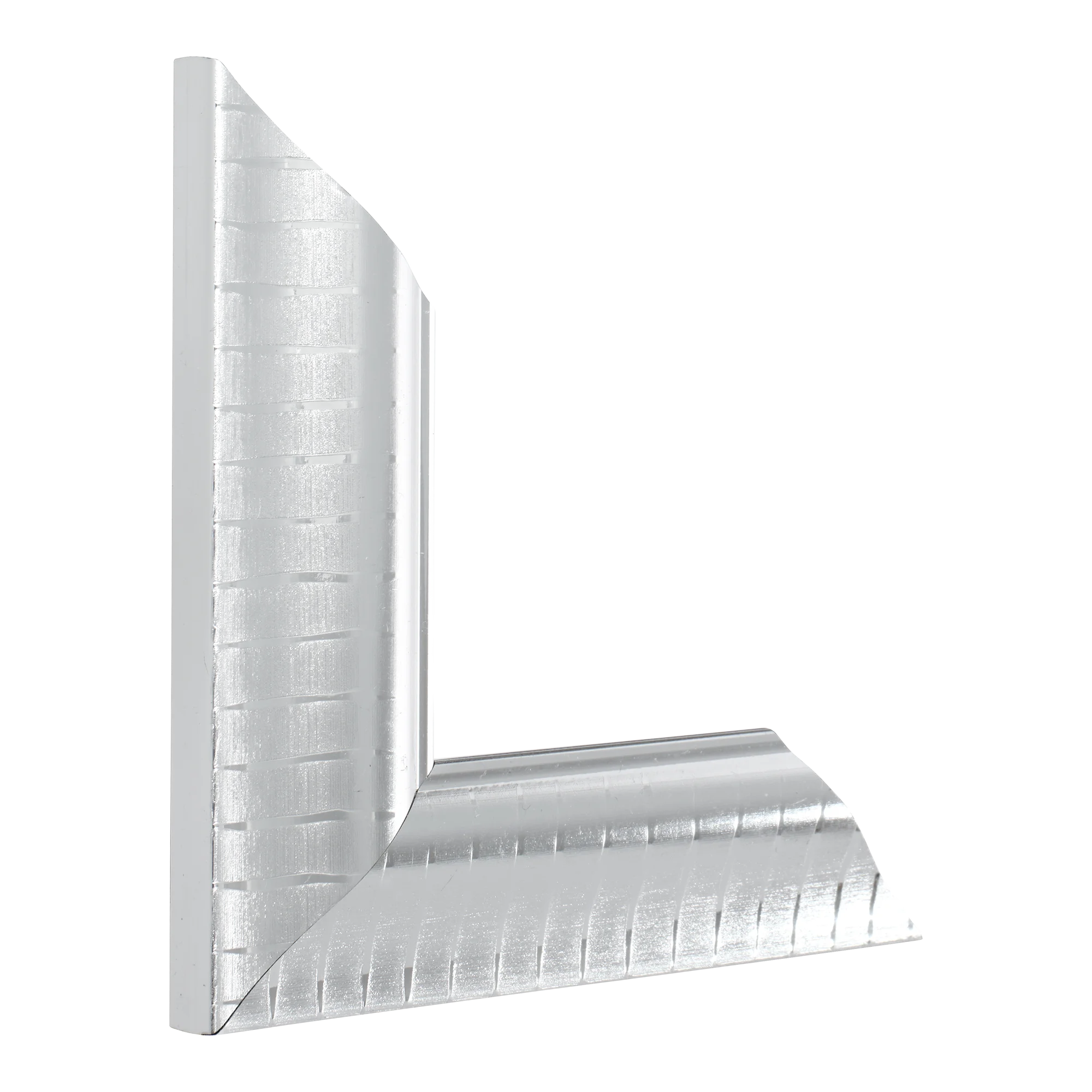 Vertical view of ripple silver picture frame sample