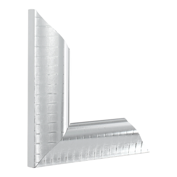Vertical view of ripple silver picture frame