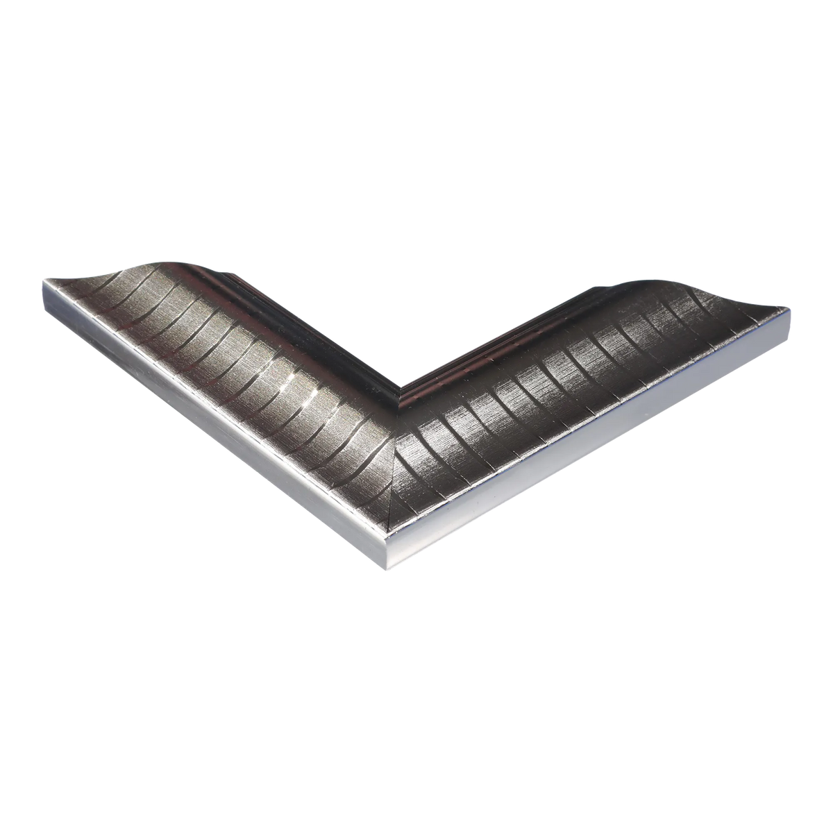 Corner view of Ripple in silver picture frame