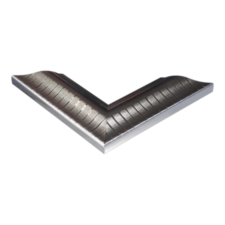 Corner view of Ripple in silver picture frame