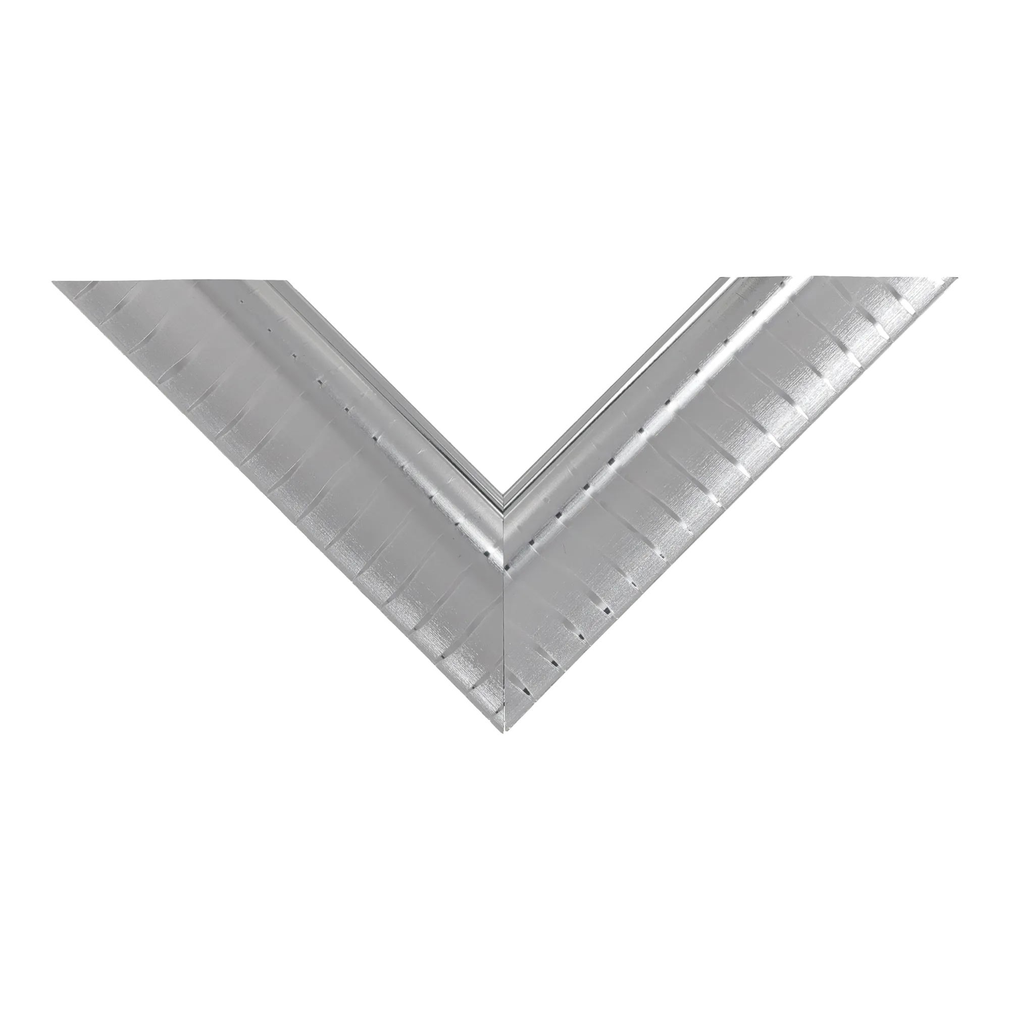 Top view of Ripple picture frame in silver