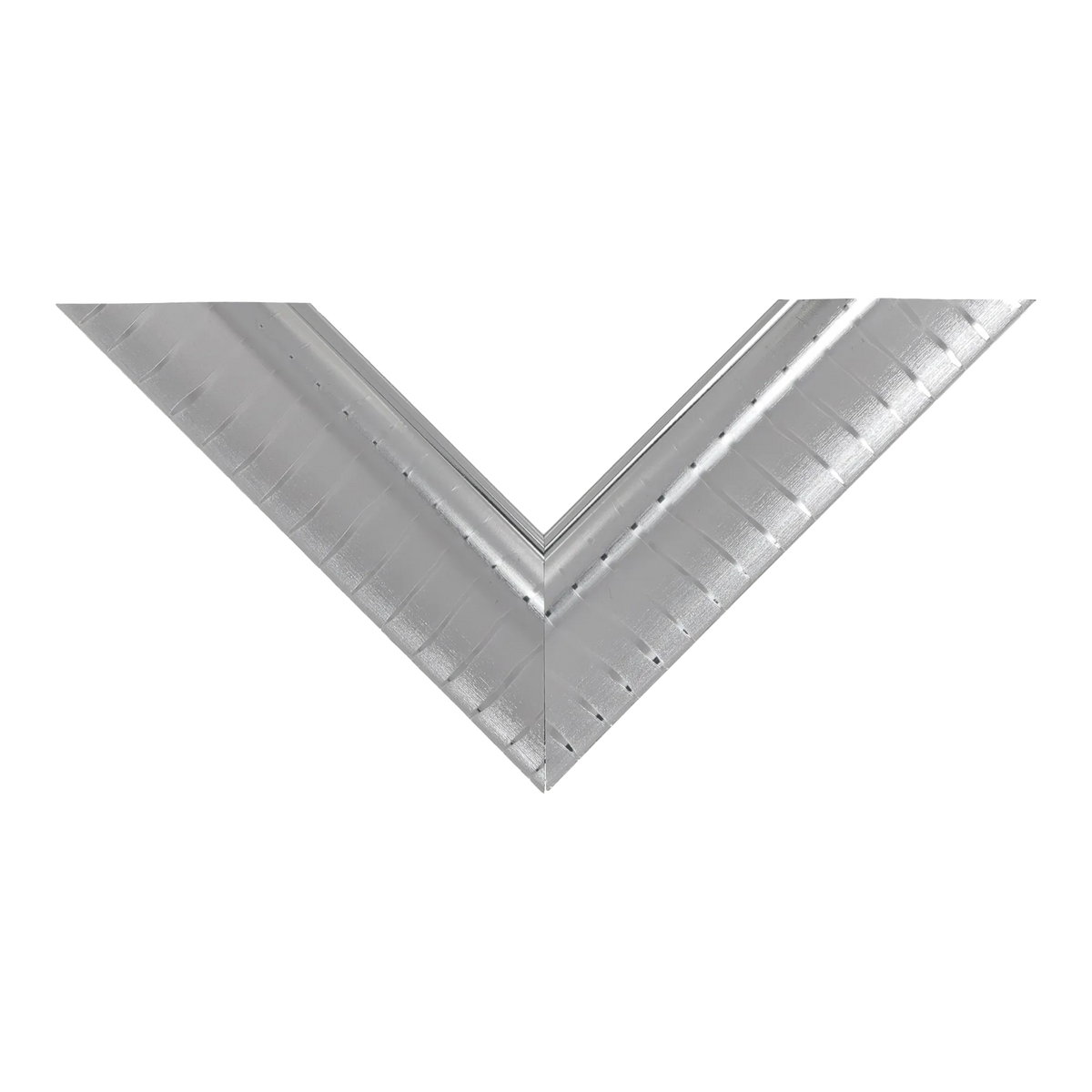 Top view of Ripple picture frame in silver